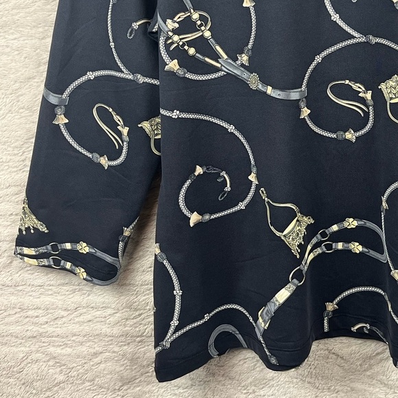 J. MCLAUGHLIN Catalina Cloth Chain Print Blouse Size XL - Picture 5 of 12